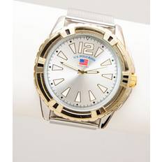 Watches U.S. Polo Assn. Silver Mesh With Goldtone Bezel Size NOSIZ NOSIZ