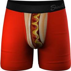 Shinesty Underwear for Men, Supportive Ball Hammock Mens Boxer Briefs, Mens Underwear with Pouch for Balls, Super Soft, Breathable and Moisture Wicking, Pack Hot Dog