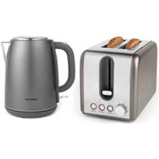 Progress Combo-8004 Lunar Kettle And Toaster Bundle Set - Gunmetal