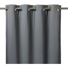 Vestris Dark Grey Plain Thermal Eyelet Curtain 117 cm L 137 cm Single