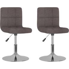 vidaXL Swivel Taupe Köksstol 85.5cm 2st