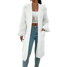 Shein Bekleidung Shein Essnce Dual Pocket Drop Shoulder Duster Cardigan