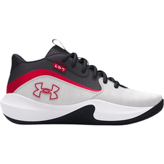 EVA Basketball Shoes Children's Shoes Under Armour Grade School Lockdown 7 - Distant Gray/Castlerock/Red