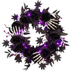 National Tree Company Halloween Wreath Black Decoration 5.5"