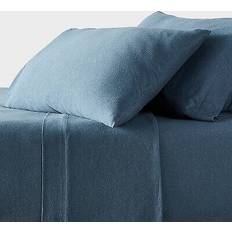 Threshold Queen Cotton Jersey Teal Heather Bed Sheet Blue