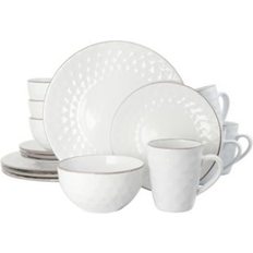 Dinner Sets Elama Camil Medici Pearl Piece Service for 4 - Slate and Stone Dinner Set 16