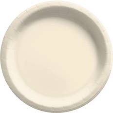 Beige Plates, Cups & Cutlery Amscan Round Paper Plates 8.5" 20 Ct, 8 1/2" Vanilla Crème