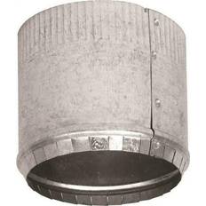 Chimneys 558999 Imperial Round Start Small End Stove Pipe Collar with Crimped Galvanized 6 in