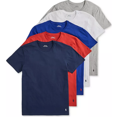 M T-shirts Polo Ralph Lauren Men's Cotton Crewneck Undershirts 5-pack - Cruise navy/Andover Heather/RL2000 Red/Heritage Royal/White