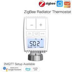 Tomtop Jms ZigBee Radiator Thermostat Heating Temperature Controller ZigBee 3.0 TRV Temperature Control Gauge