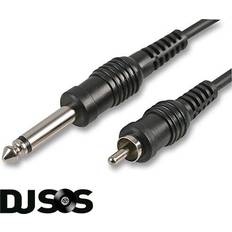 6.35mm Mono Jack To Phono Plug Lead