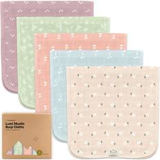 Multicolored Wipes & Washcloths Keababies Lumi Muslin Burp Cloths Bloom 5-pack