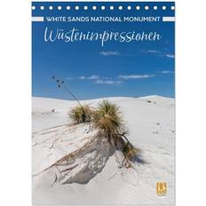 Beige Kalender Calvendo White Sands National Monument Wüstenimpressionen Tischkalender 2025 DIN A5 hoch