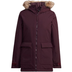 Parkatakki - Violetti Takit Adidas Utilitas Hooded Parka - Shadow Maroon