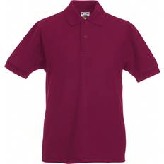 Girls - Red Polo Shirts Shein ChildrensKids Pique ShortSleeved Polo Shirt Burgundy