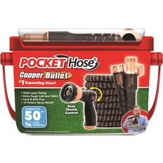 Garden & Outdoor Environment Pocket Hose Copper Bullet 3/4 in. D x 50 ft. L Medium Duty Expandable Flexible Garden