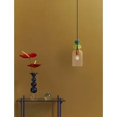 NOVA LUCE Hängande Lampa Murano Delta Gul S Pendel