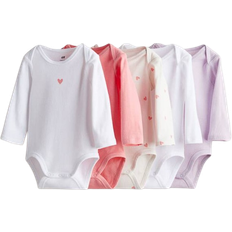 18-24M Bodys H&M Baby's Long Sleeved Bodysuit 5-pack - Pink/Hearts