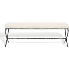 Black Settee Benches Janeen Boucle & Metal SFV9528A Settee Bench