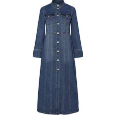 Pieces Femma Denim Dress - Medium Blue Denim