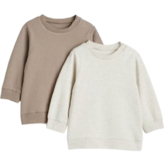 3-6M Sweatshirts Barnkläder H&M Cotton Sweatshirts - Matte Pink/Light Pink