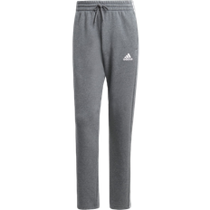 Men - XXS Pants Adidas Men's Essentials 3-Stripes Open Hem Fleece - Dark Grey Heather