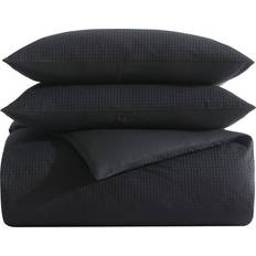 Vera Wang Waffle Pique Copripiumino Nero (233.7x223.5cm)