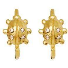 Maanesten Ladybird Earrings - Gold/Brown