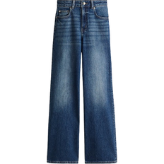 H&M Byxor & Shorts H&M Wide High Jeans - Denim Blue