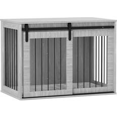 Pawhut Dog Crate Furniture with Removable Cushion Large