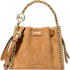 Michael Kors Mina Small Suede Logo Chain Crossbody Bag - Deer