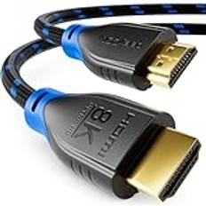 Kablar DeleyCON 2m 8K HDMI 2.1-Kabel 48G Ultra Hög Hastighet PS5 Xbox Soundbar Övervaka