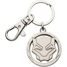 Wallets & Key Holders Black Panther 856595 Silver Mask Logo Keychain