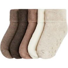 H&M Baby White 5-pack anti-slip terry socks