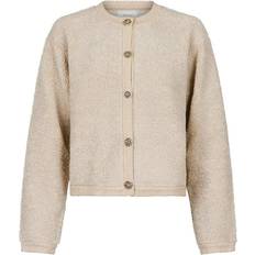 Neo Noir Limo Fluffy Knit Cardigan - Sand