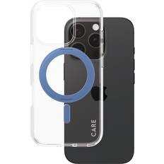 PanzerGlass Apple iPhone 16 Pro Mobilcovers PanzerGlass CARE Feature Case Transparent with Blue Kickstand and MagSafe iPhone 16 Pro