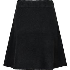 Dame - Elastan / Lycra / Spandex Skjørt Neo Noir Gisa Knit Skirt - Black