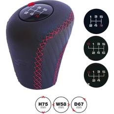 Gear Shift Knob Slick Svart Röd