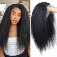 Shein Yaki Straight Lace Front Wigs Human Hair Natural Color x Transparent Pre Plucked With Baby Hair