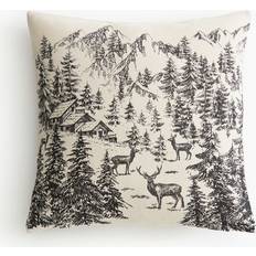 H&M Med Tryk 50x50 - Sort Pudebetræk Sort (50x50cm)