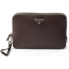 Effen kleur Clutches Prada Saffiano Leather Clutch