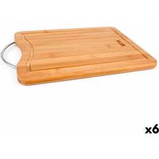 Bamboo Chopping Boards Quttin Cutting Brown Silver Bamboo 50 x 35 x 1.5 cm (6 Units) Chopping Board