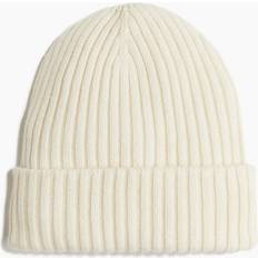 H&M Headgear H&M Ladies White Rib-knit beanie