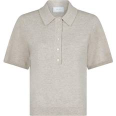 XXL Polotrøjer Neo Noir Gracie Knit Polo Tee - Sand Melange