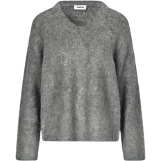 Modström KaneMD V-neck Knit Sweater - Dark Grey Melange