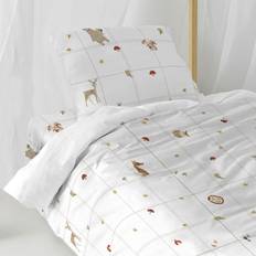 HappyFriday Set Mini Woods Animals Single 2 Pieces Duvet Cover Multicolour