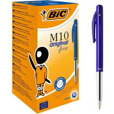 Best Ballpoint Pens Bic M10 Original Retractable Ballpoint Pen Blue 10-pack