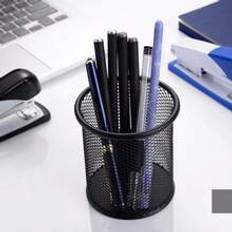 Silver Desktop Organizers Shein Iron Wire Mesh Round Desk Pen Holder 1 pc