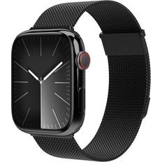 Apple Watch 42/44/SE/45/46/49 mm Milanese Loop 2 Rostfritt Stål Rem Svart