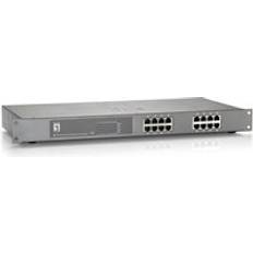 LevelOne 16-Port Fast Ethernet PoE Switch 802.3at/af PoE 500W